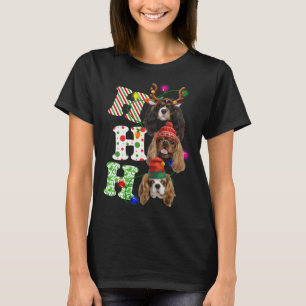 Ho Ho Ho Cavalier King Charles Spaniel Cute Christ T-Shirt