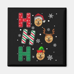Ho Ho Ho Chow Chow Dog Lover Matching Christmas El Magnet