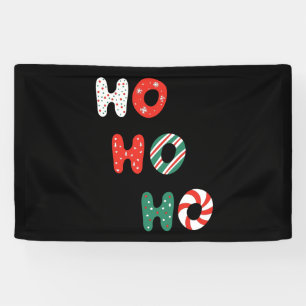 Ho Ho Ho Christmas 2.5x4 Vinyl Banner