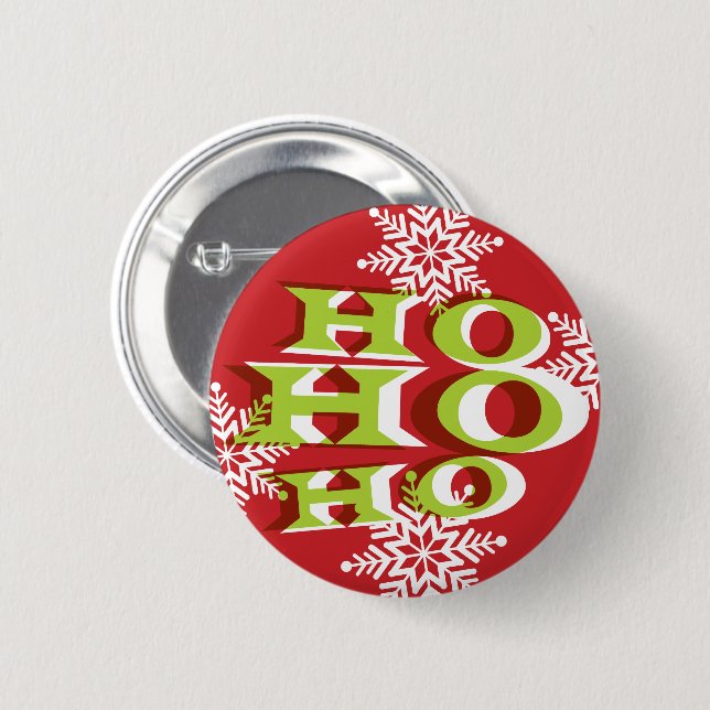 Ho Ho Ho Christmas Button (Front & Back)
