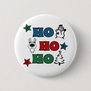Ho-Ho-Ho Christmas design 6 Cm Round Badge