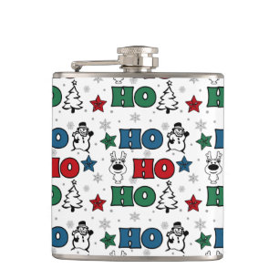 Ho-Ho-Ho Christmas design Hip Flask