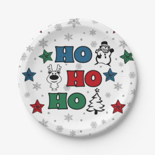 Ho-Ho-Ho Christmas design Paper Plate