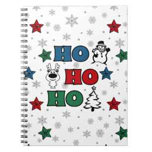 Ho-Ho-Ho Christmas design Spiral Notebook
