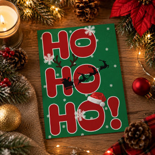 Ho Ho Ho Christmas Holiday Card