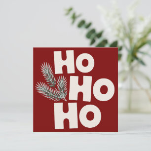 Ho Ho Ho Christmas Holiday Gifts Seasonal Card