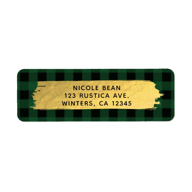 HO HO HO Christmas Holiday Green Buffalo Plaid (Front)