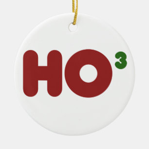 Ho ho ho christmas humour ceramic tree decoration