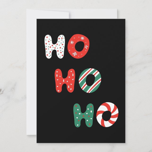 Ho Ho Ho Christmas Invitation (Front)