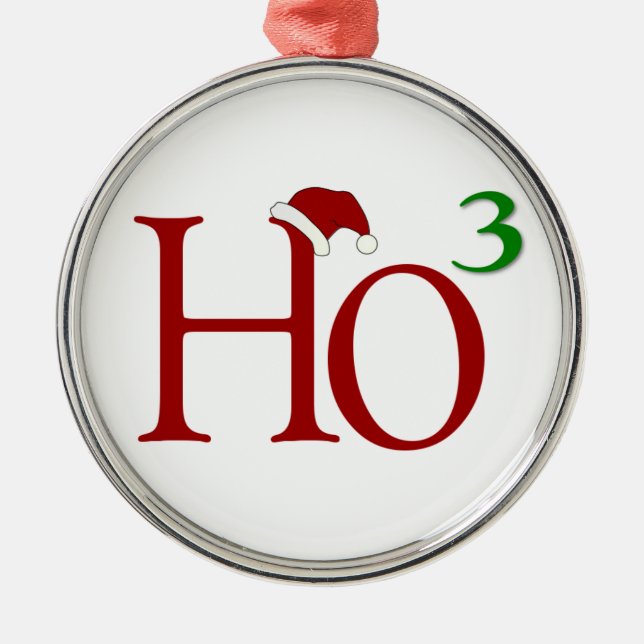 Ho Ho Ho Christmas Ornament (Front)