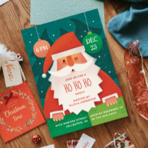 Ho Ho Ho Christmas Party | Cute Santa Holiday