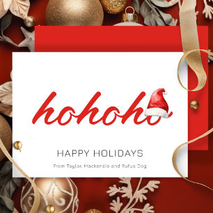 Ho Ho Ho Christmas Personalised Holiday Card
