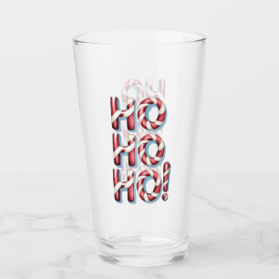 Ho Ho Ho! Christmas Typography Glass