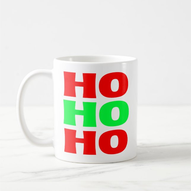 Ho Ho Ho Classic Christmas Mug (Left)