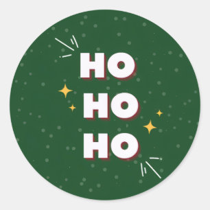 Ho ho ho classic round sticker