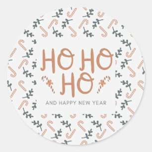 Ho ho ho classic round sticker