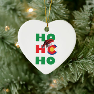 Ho Ho Ho Colorado Ceramic Tree Decoration