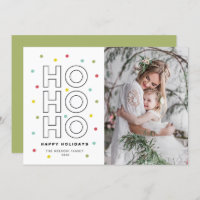 HO HO HO Colourful Pastel Confetti Dots Photo