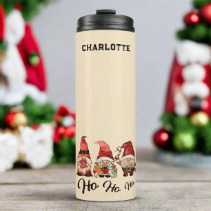 Ho Ho Ho ! Cute Nordic Gnomes Christmas Gift Thermal Tumbler