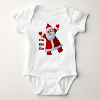 HO! HO! HO! Cute Santa Claus Merry Christmas Baby Bodysuit