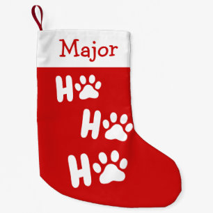 Ho Ho Ho Dog Name Small Christmas Stocking