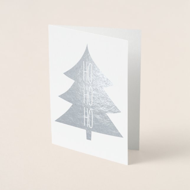 Ho Ho Ho - Editable Foil Christmas Card (Front)
