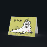 Ho Ho Ho Escargot Christmas Greeting Card<br><div class="desc">Funny cartoon monster slug creature to season your holiday greetings.  Say Ho HO HO Escargot for your Merry Christmas or Happy Hannukah or Kwanzaa card.

 Nothing says Christmas quite like a french cartoon slug snail delicacy!?</div>