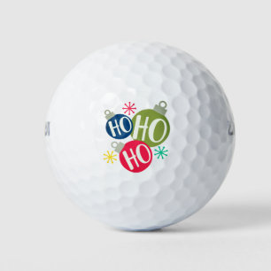 Ho Ho Ho Festive Christmas Decorations Holiday Golf Balls