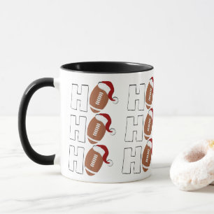 Ho Ho Ho Football Funny Christmas Season Humour Mug