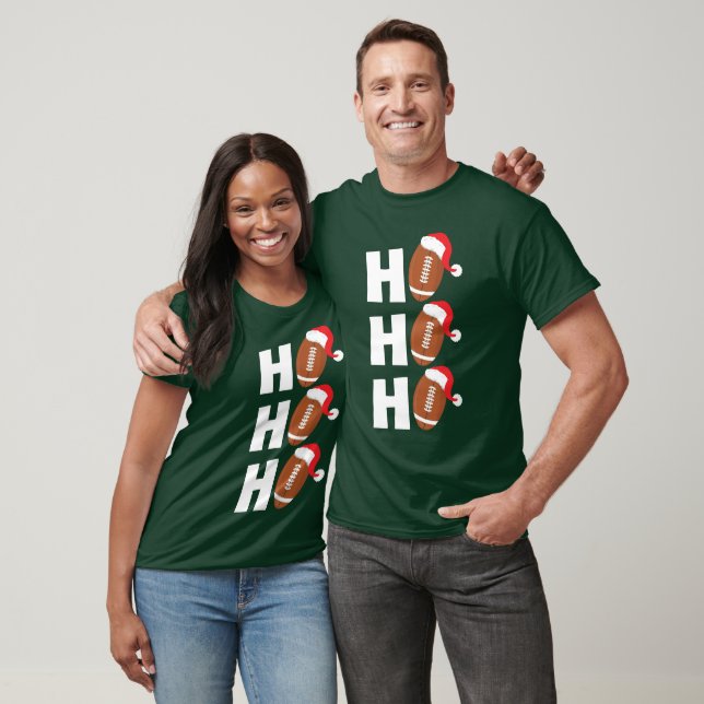 Ho Ho Ho Football | Funny Christmas Season Humour T-Shirt (Unisex)