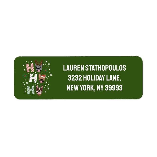 Ho Ho Ho French Bulldog Merry Christmas (Front)