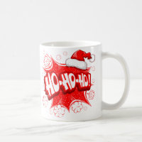 Ho Ho Ho funny attractive santa laughing red white