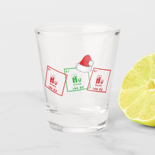 Ho Ho Ho | Funny Christmas Chemistry Geek Humour Shot Glass (Front)