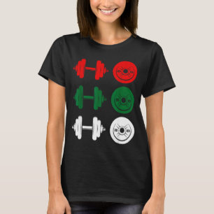 Ho Ho Ho Funny Dumbbell Christmas Weightlifting Gy T-Shirt