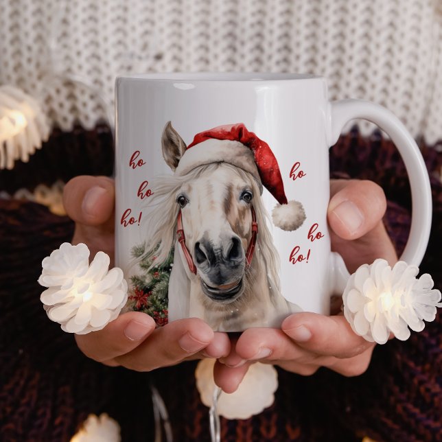 Ho Ho Ho! Funny Horse Santa Mug  (Ho Ho Ho! Funny Horse Santa Mug)