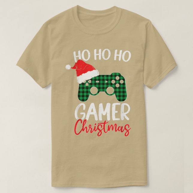 Ho Ho Ho Gamer Christmas Xmas Video Games Gaming L T-Shirt (Design Front)