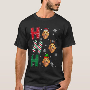 Ho Ho Ho Golden Retriever Dog Lover Christmas Sant T-Shirt