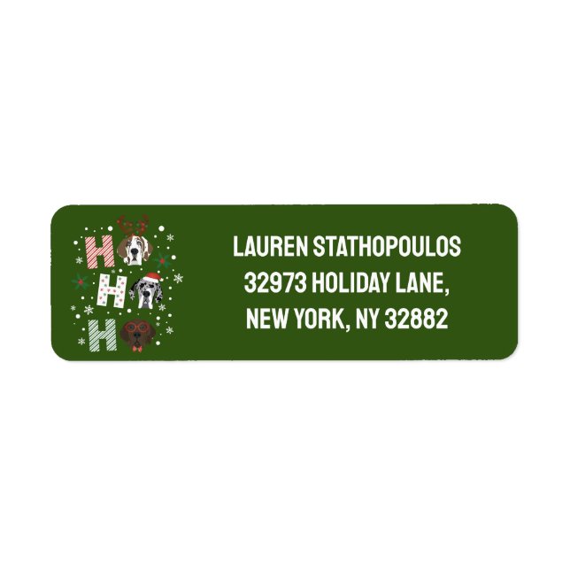 Ho Ho Ho Great Dane Merry Christmas (Front)