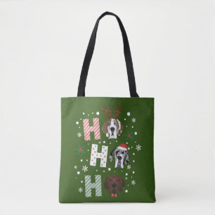 Ho Ho Ho Great Dane Merry Christmas Tote Bag