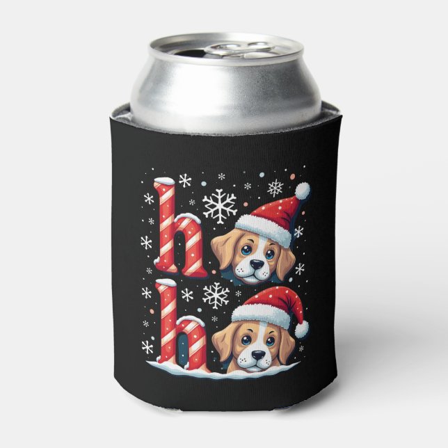 Ho Ho Ho Great Pyrenees Dog Lover Christmas Santa  Can Cooler (Can Front)
