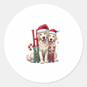 Ho Ho Ho Great Pyrenees Dog Lover Christmas Santa  Classic Round Sticker