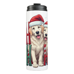Ho Ho Ho Great Pyrenees Dog Lover Christmas Santa  Thermal Tumbler