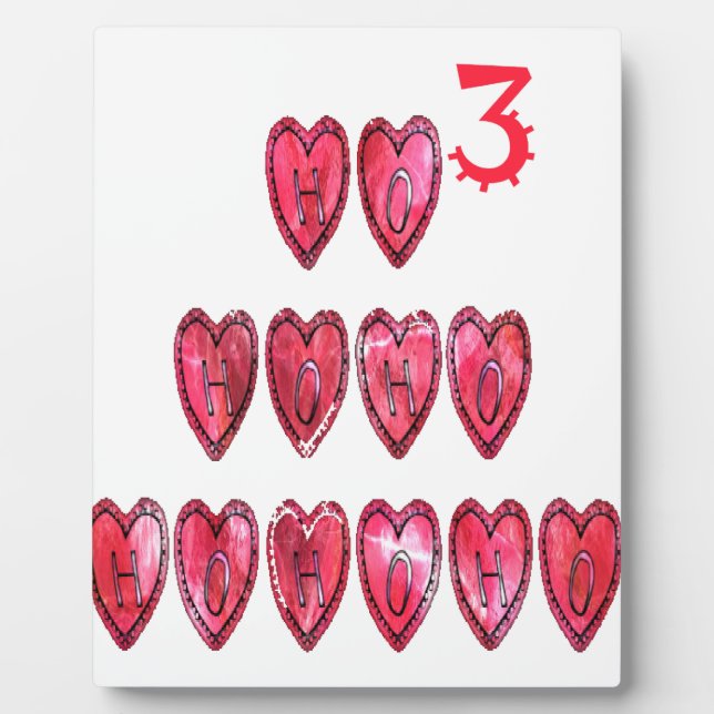 Ho Ho Ho Hearts Collection. Plaque (Front)