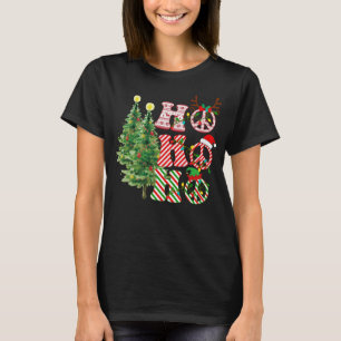 Ho Ho Ho Hippie Christmas Shirt, Peace Sign Christ T-Shirt