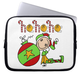 Ho Ho Ho Holiday Cute Festive Elf Laptop Sleeve