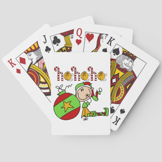 Ho Ho Ho Holiday Elf Playing Cards (Back)