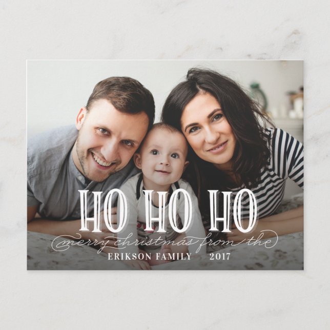 HO HO HO HOLIDAY POSTCARD (Front)