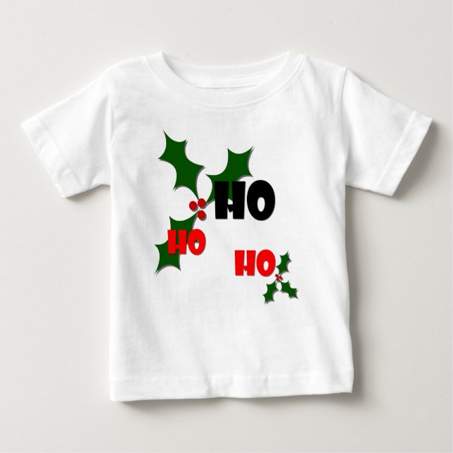 Ho Ho Ho Holly & Berries Kid's Shirt (Front)