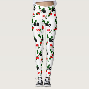 Ho Ho Ho Holly & Berries Leggings