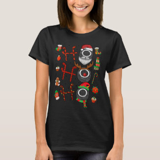 Ho Ho Ho Ice Hockey Christmas Ice Hockey Player Xm T-Shirt